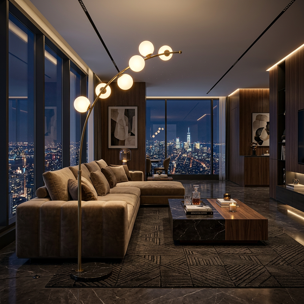 Stellar Arc Globe Floor Lamp