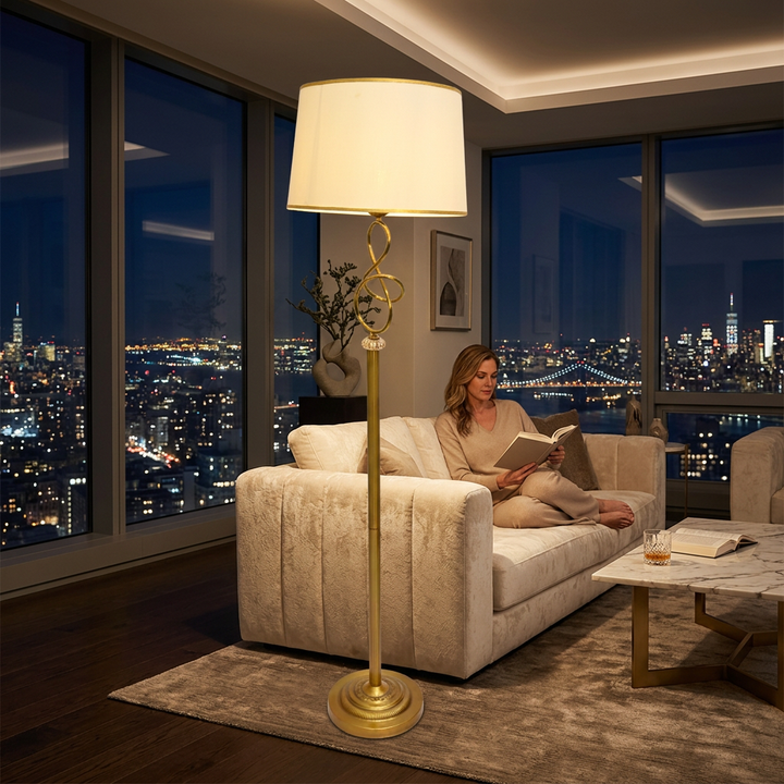 Luxe Brass – Metallic Floor Lamp