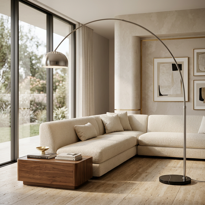 Silver Nexus Arch Floor Lamp (3 Sizes Available)