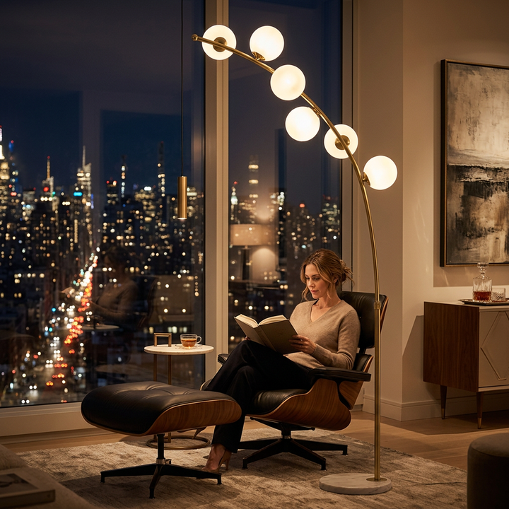 Stellar Arc Globe Floor Lamp