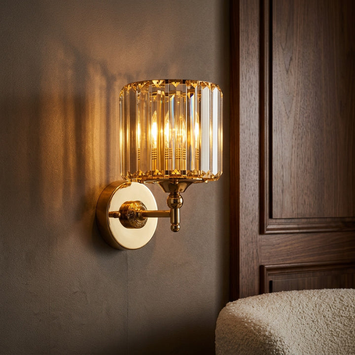 Luxury Gold Crystal Wall Sconce
