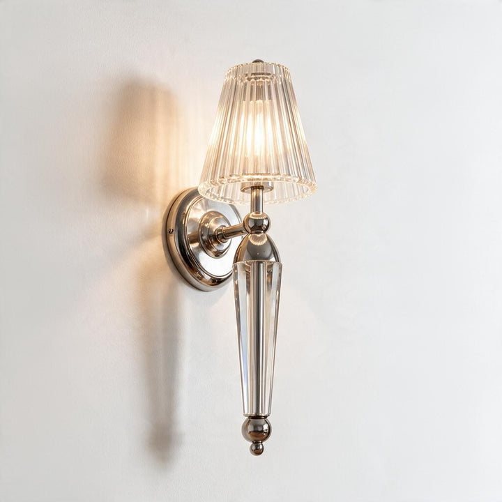 Luxury Silver Crystal Wall Sconce
