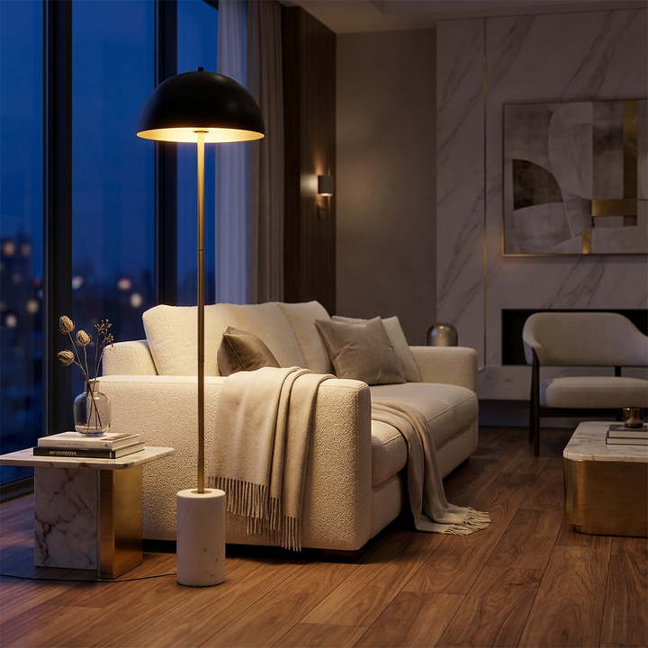 Onyx Halo Metal Floor Lamp