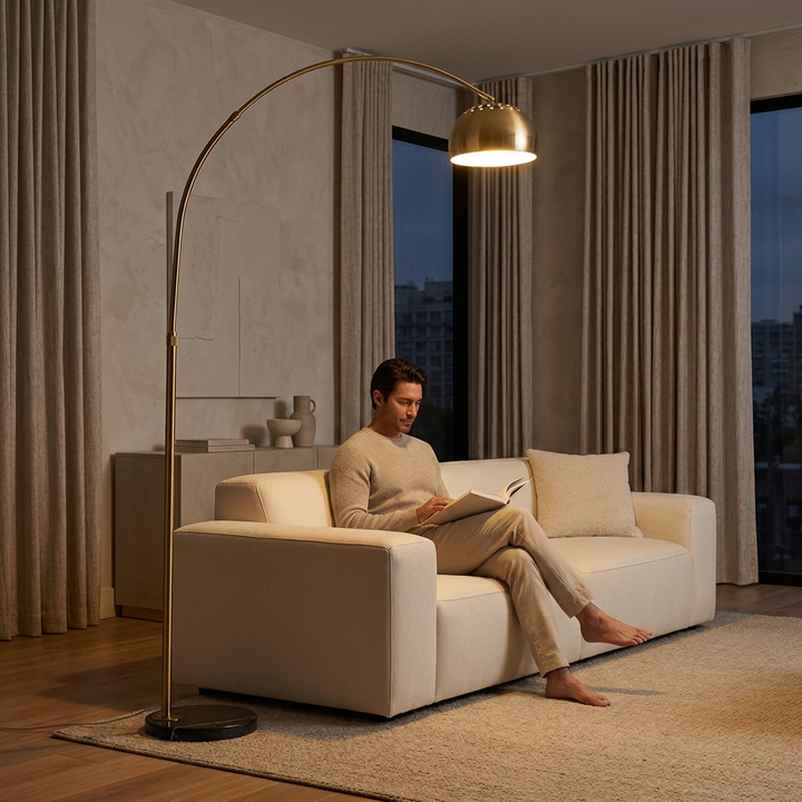 Sweden concepts Original Gold Arc Floor Lamps