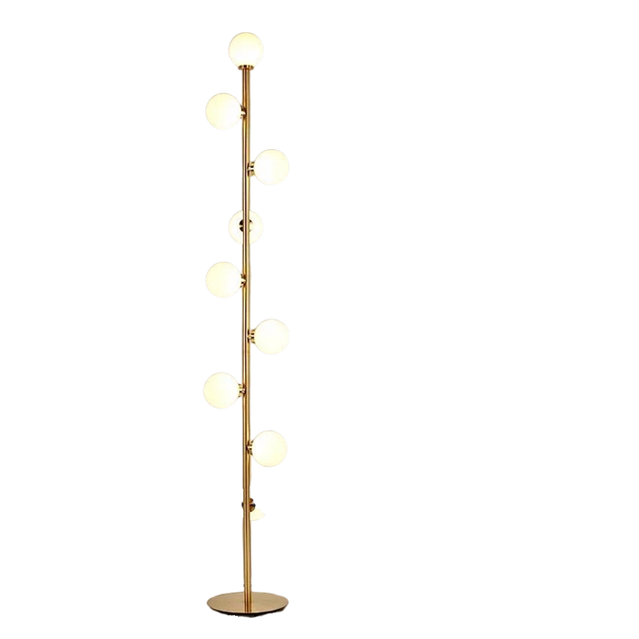 NordLume Glass Orb LED Floor Lamp – Warm Light Edition