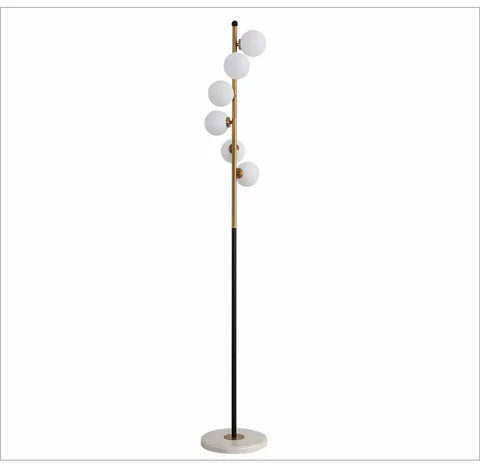 Celeste Glow – White Bowl Round Floor Lamp