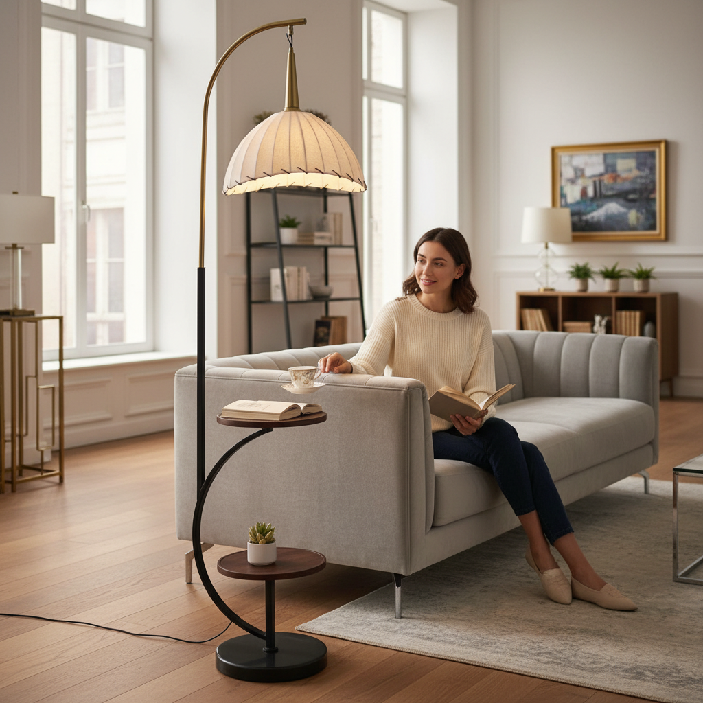 AuraGlow Contemporary Floor Lamp