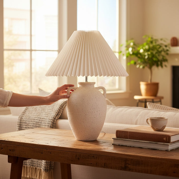Contemporary Textured Ceramic Table Lamp