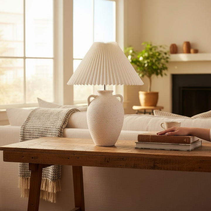 Contemporary Textured Ceramic Table Lamp