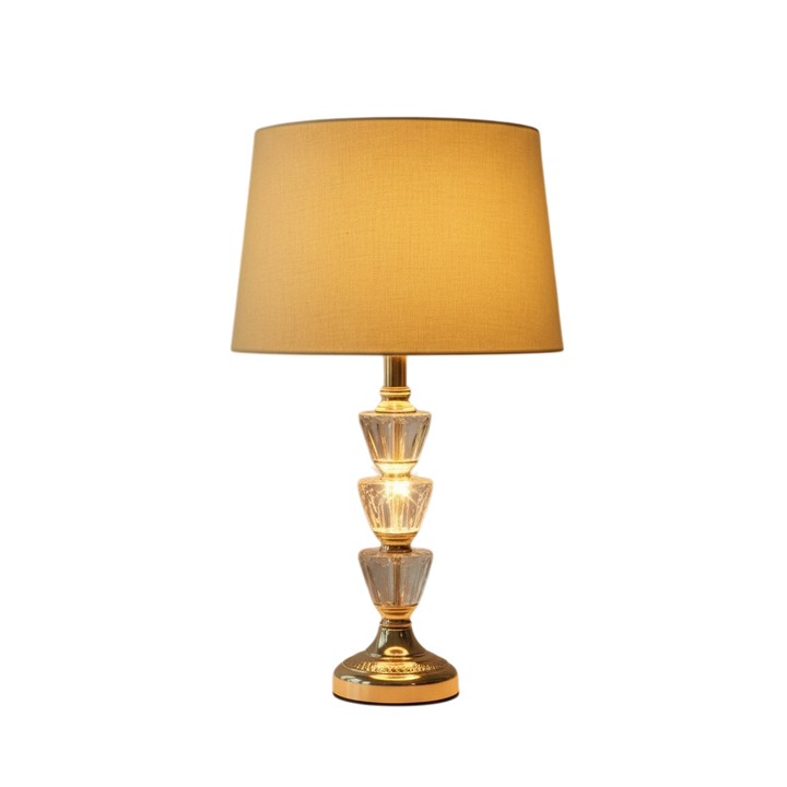 Serin Slimline Brass Crystal Side Table Lamp