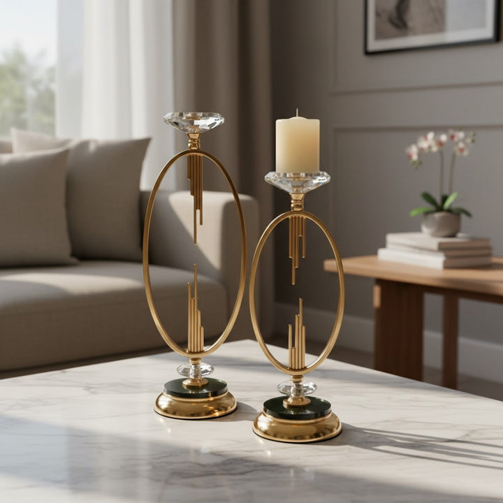 Metallic Brass Candle Stands