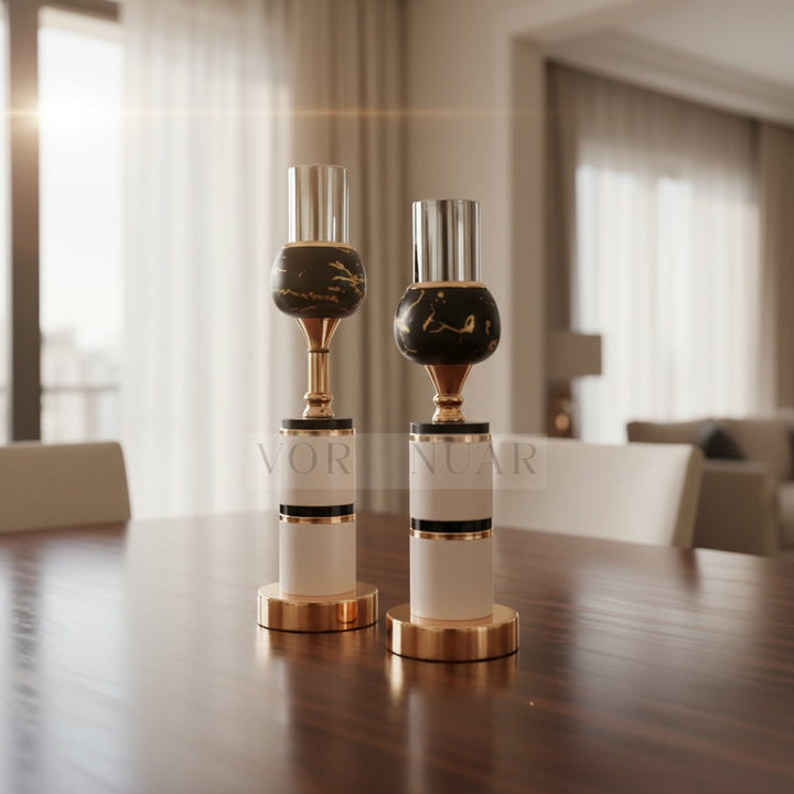 Luxe Metallic Candle Holders