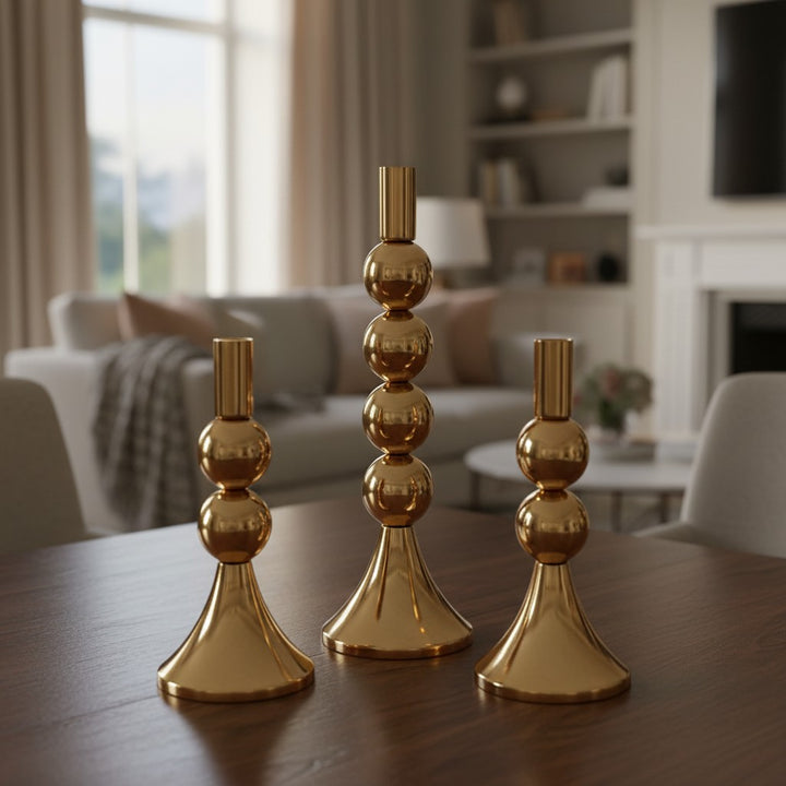 The Velvet Glow brass Candle Stand