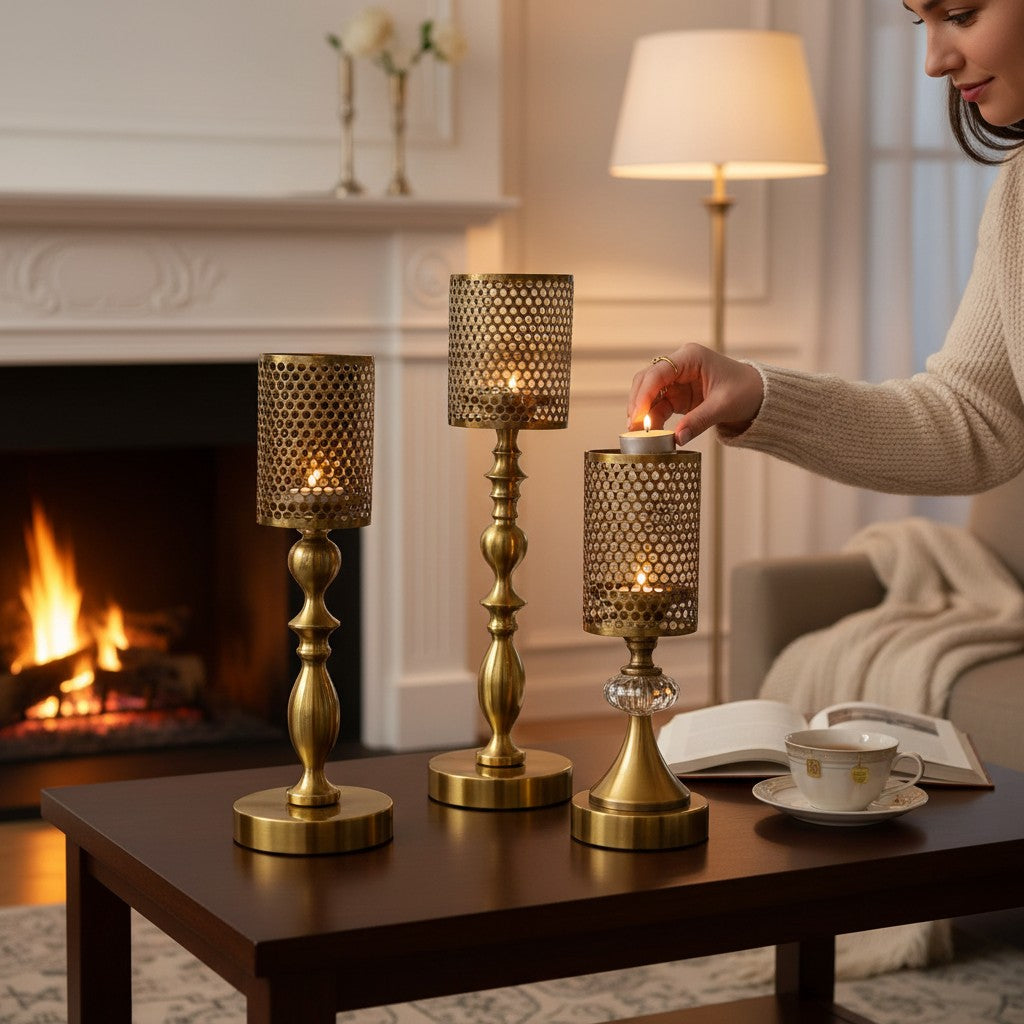 Luxury Gold Candle Holder