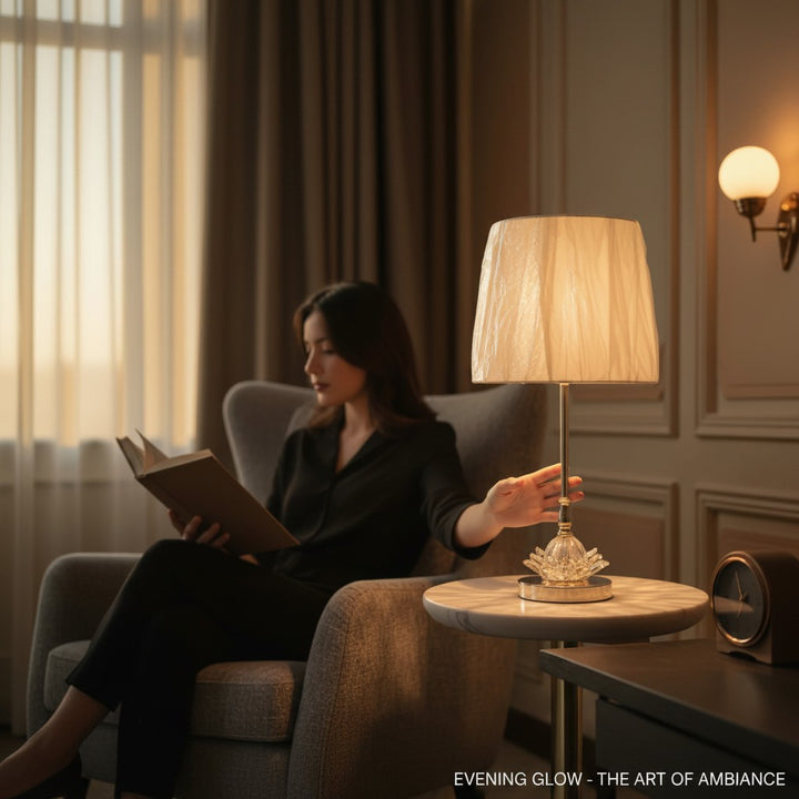 The Thalia Arched Brass Table Lamp