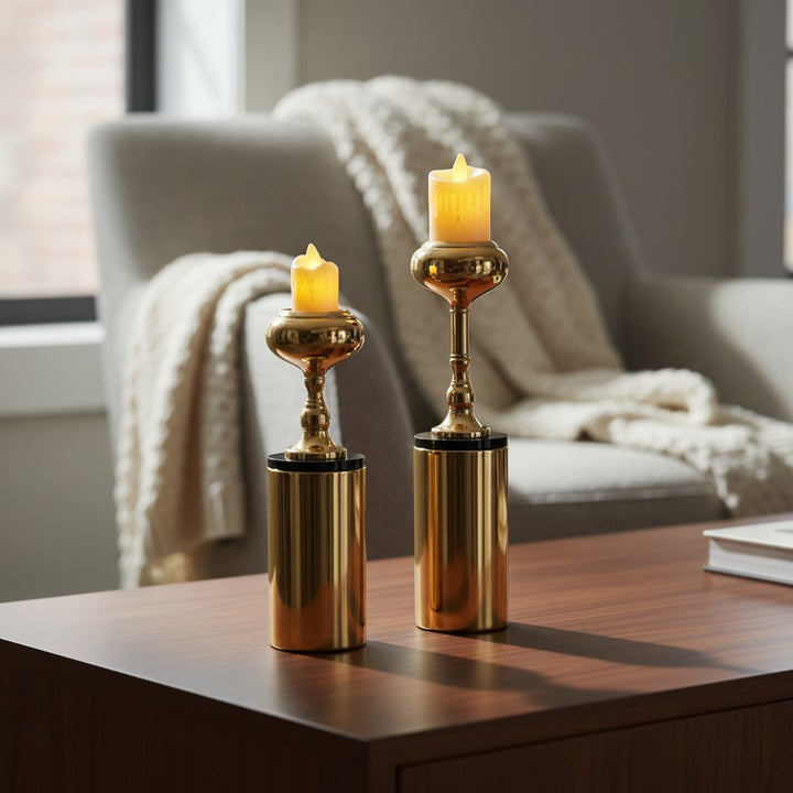 Modern Metallic Candle Stand