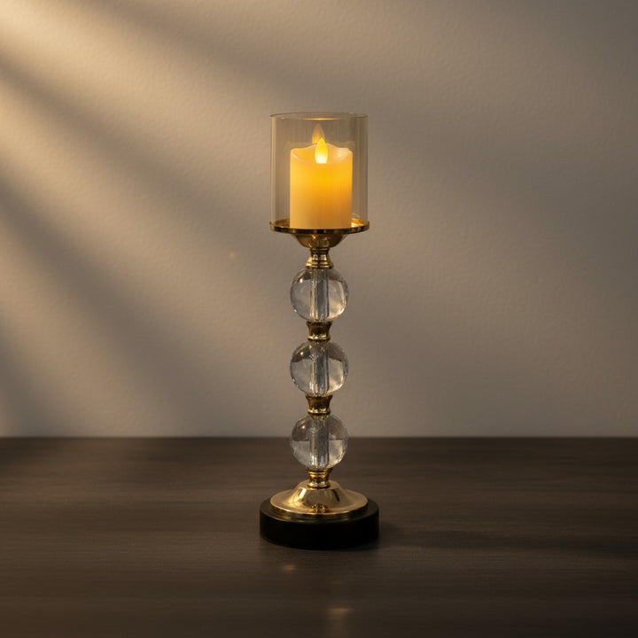 Harmonia Crystal & Metal Sacred Flame Stand