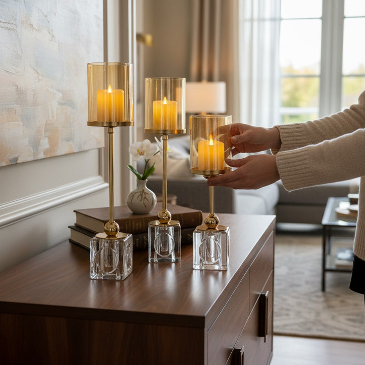 Amber Grace Candle Stand Set