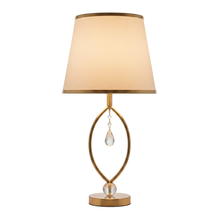 Luxe Metallic Crystal Lamp