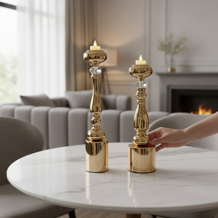 Modélo Contemporary Metallic Candle Holder
