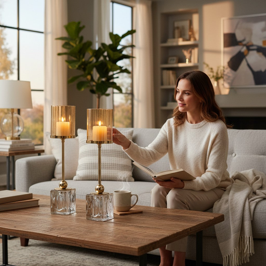 Amber Grace Candle Stand Set