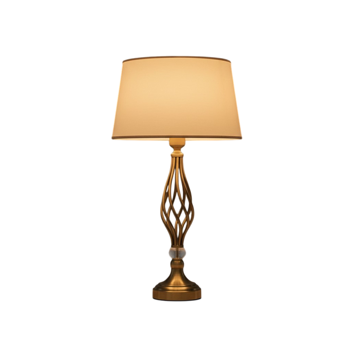 Arden Metallic Brass Side Table Lamp