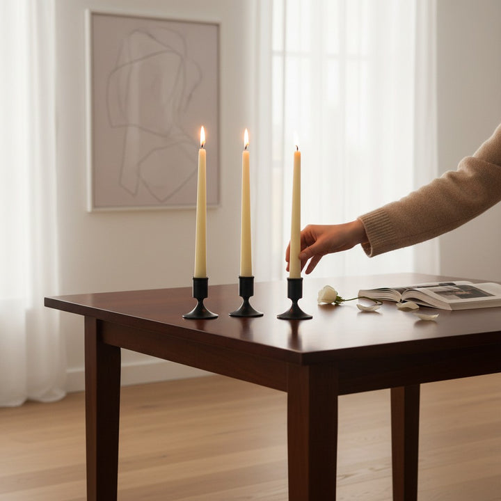 Metal Noir Brass Candle Stand