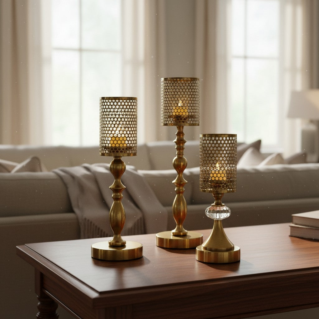 Luxury Gold Candle Holder