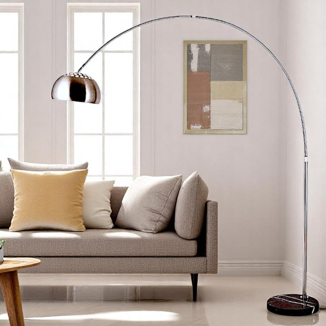Silver Nexus Arch Floor Lamp (3 Sizes Available)