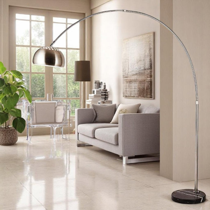 Silver Nexus Arch Floor Lamp (3 Sizes Available)
