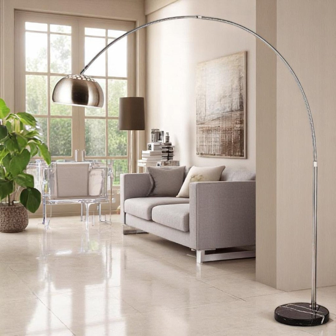 Silver Nexus Arch Floor Lamp (3 Sizes Available)
