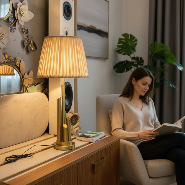 Royal Heritage Brass Side Table Lamp