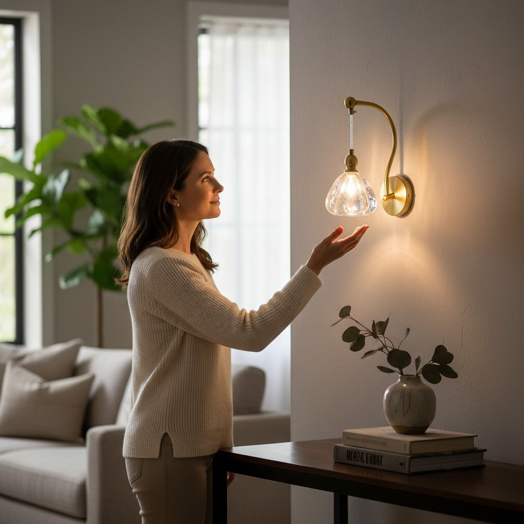 Elegant Mist Crystal Wall Light