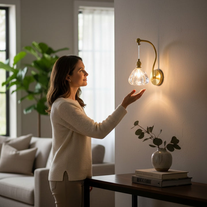 Elegant Mist Crystal Wall Light