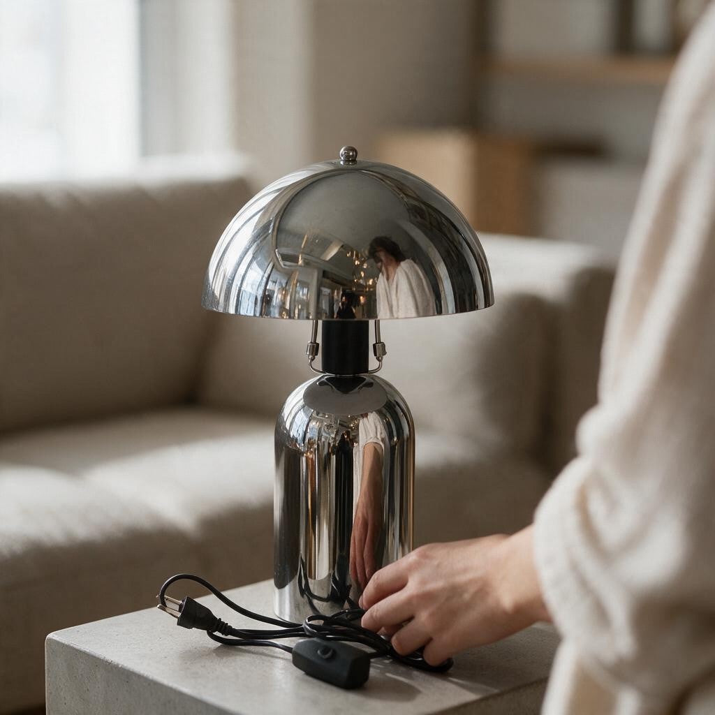 Luxury Chrome Dome Table Lamp