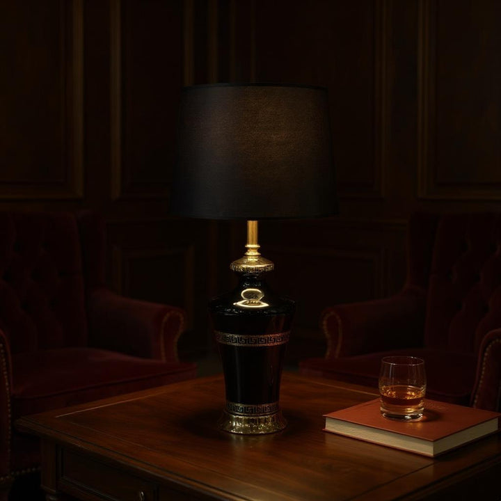 Versace Midnight Glass Side Table Lamp