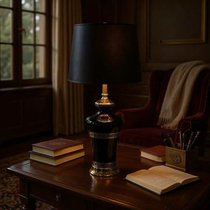 Versace Midnight Glass Side Table Lamp