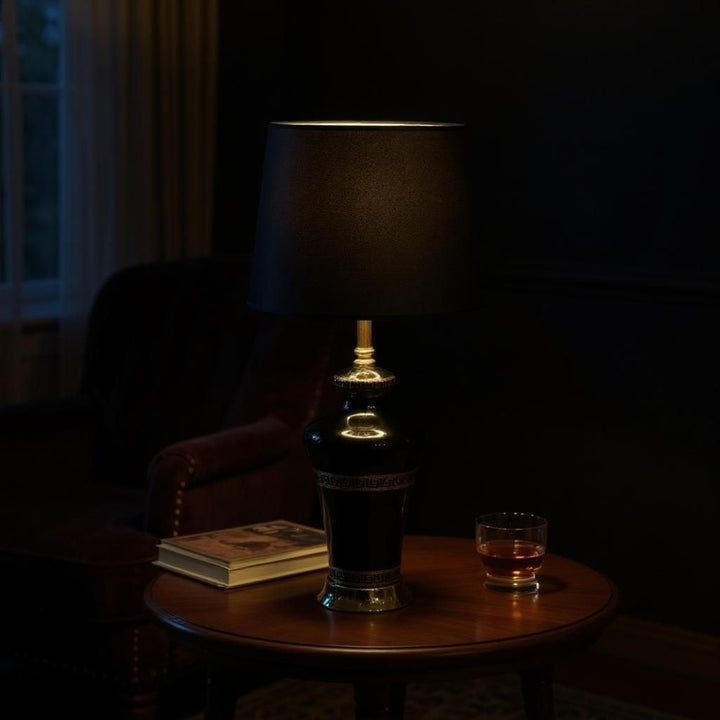 Versace Midnight Glass Side Table Lamp