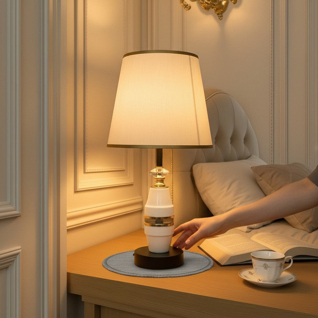 The Camden Tower Brass Table Lamp