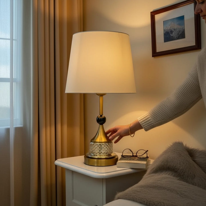 The Haven Gold Ceramic Table Lamp