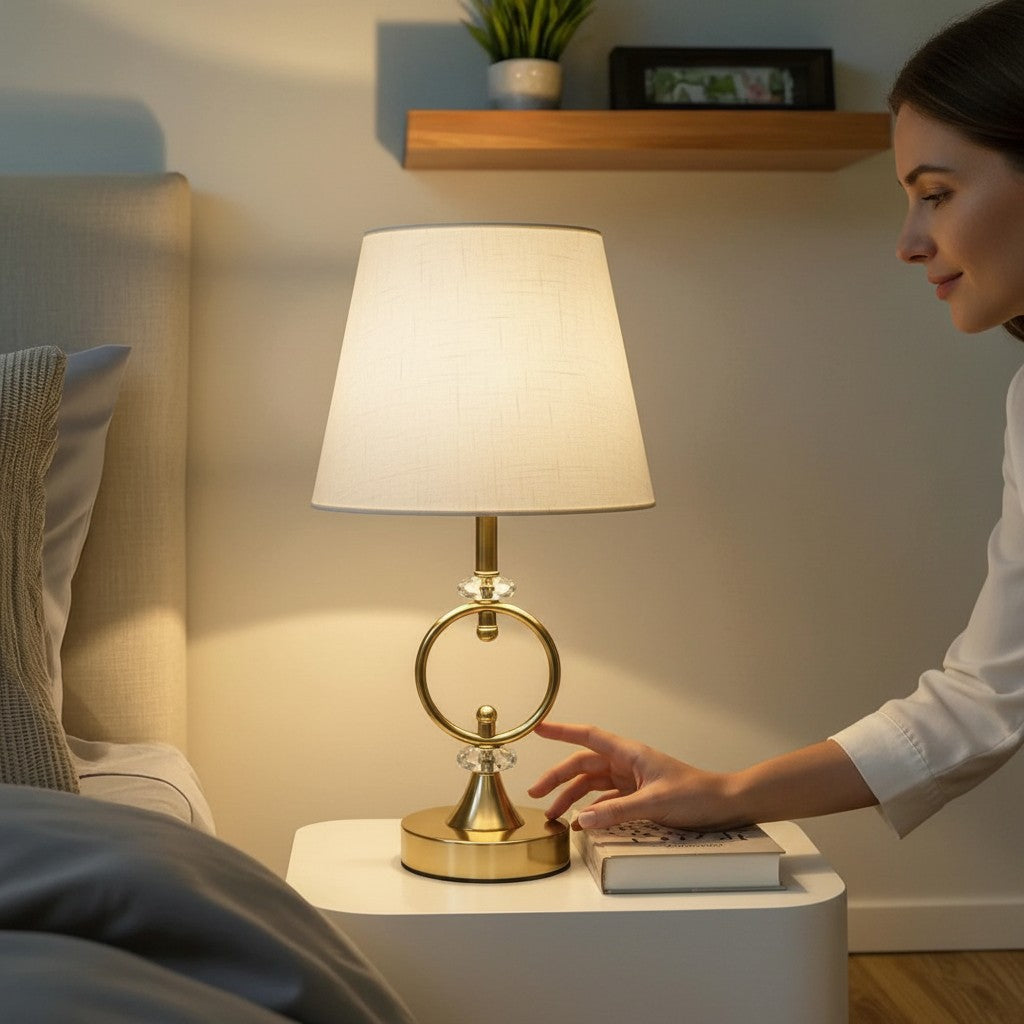 The Nova Twin-Tier Brass Lamp