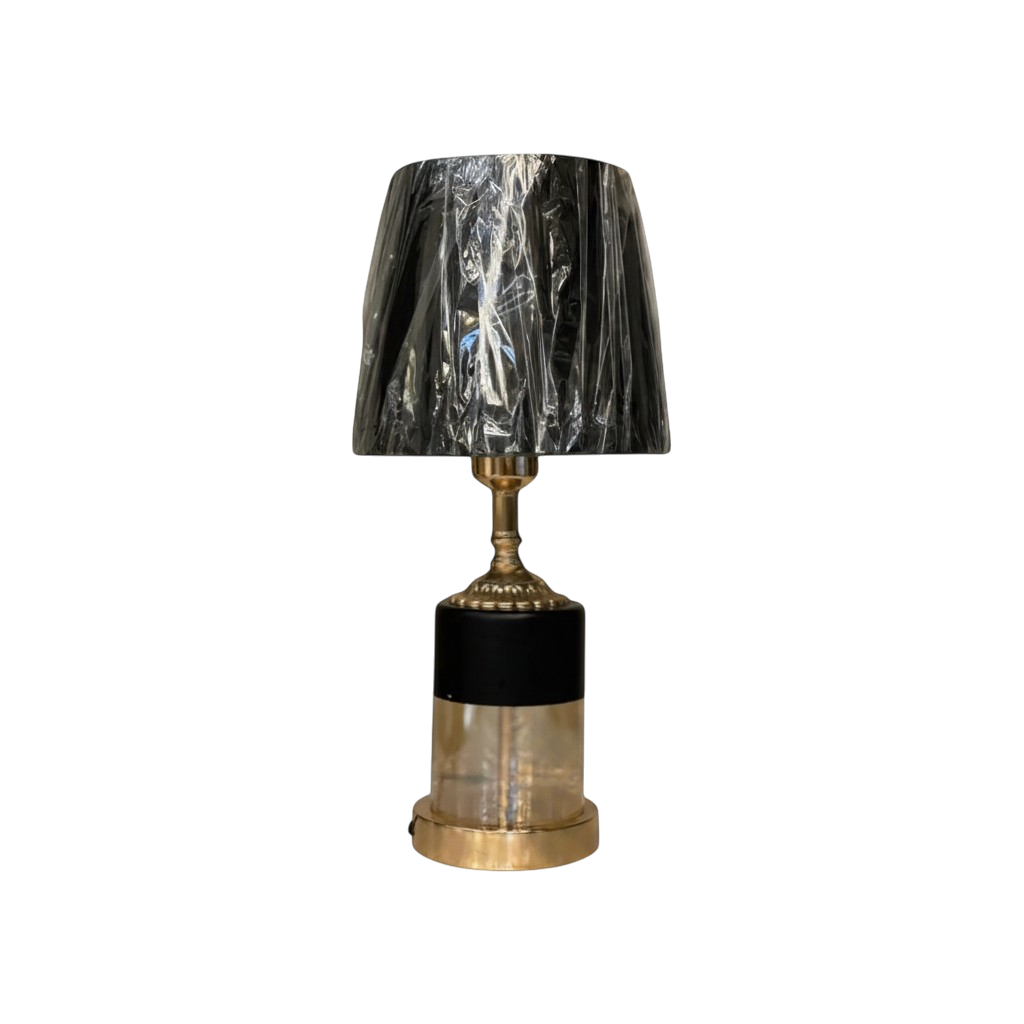 Oslo Weighted Brasso Glass Table Lamp