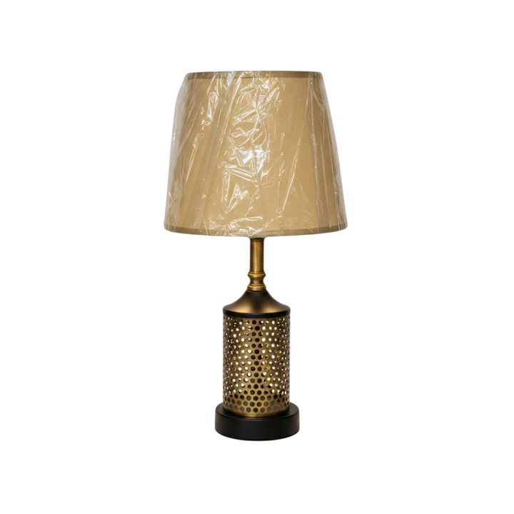 The Avalon Brass Disc Side Table Lamp