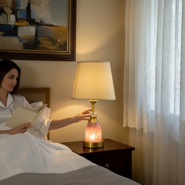 Seraphina Gilded Reddish Table Lamp