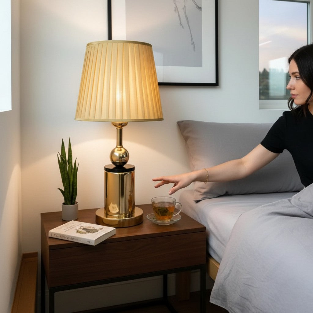 Orion Tiered Brass Table Lamp