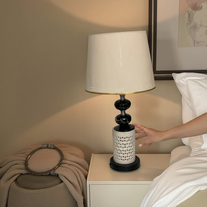 The Mistic Ivory Ceramic Table Lamp
