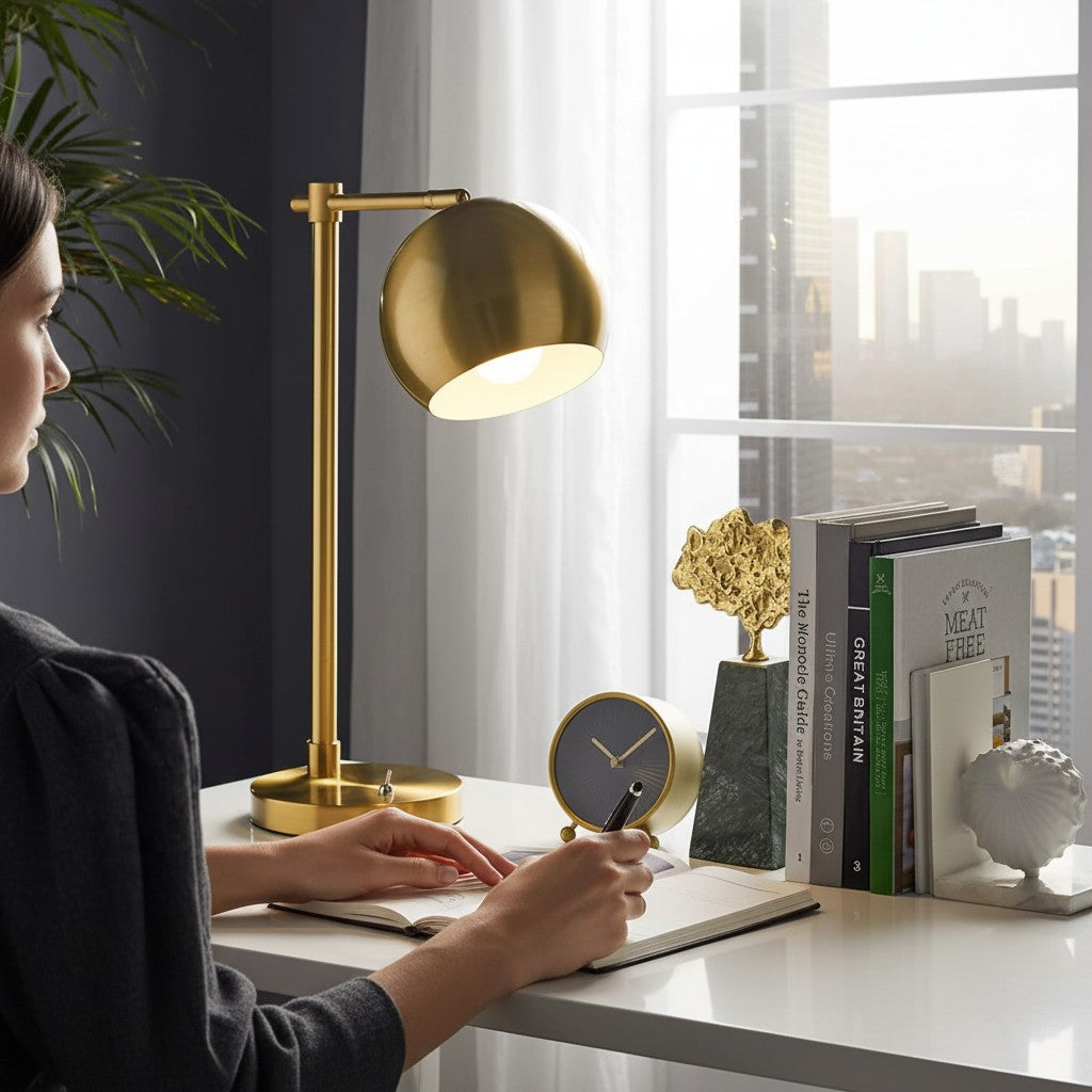 Brass Vintage Study Table Lamp