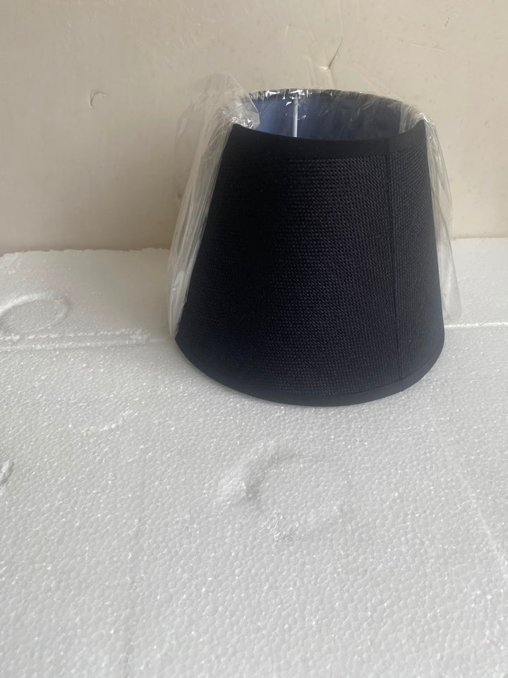 Black Linen Fabric Lampshade pair
