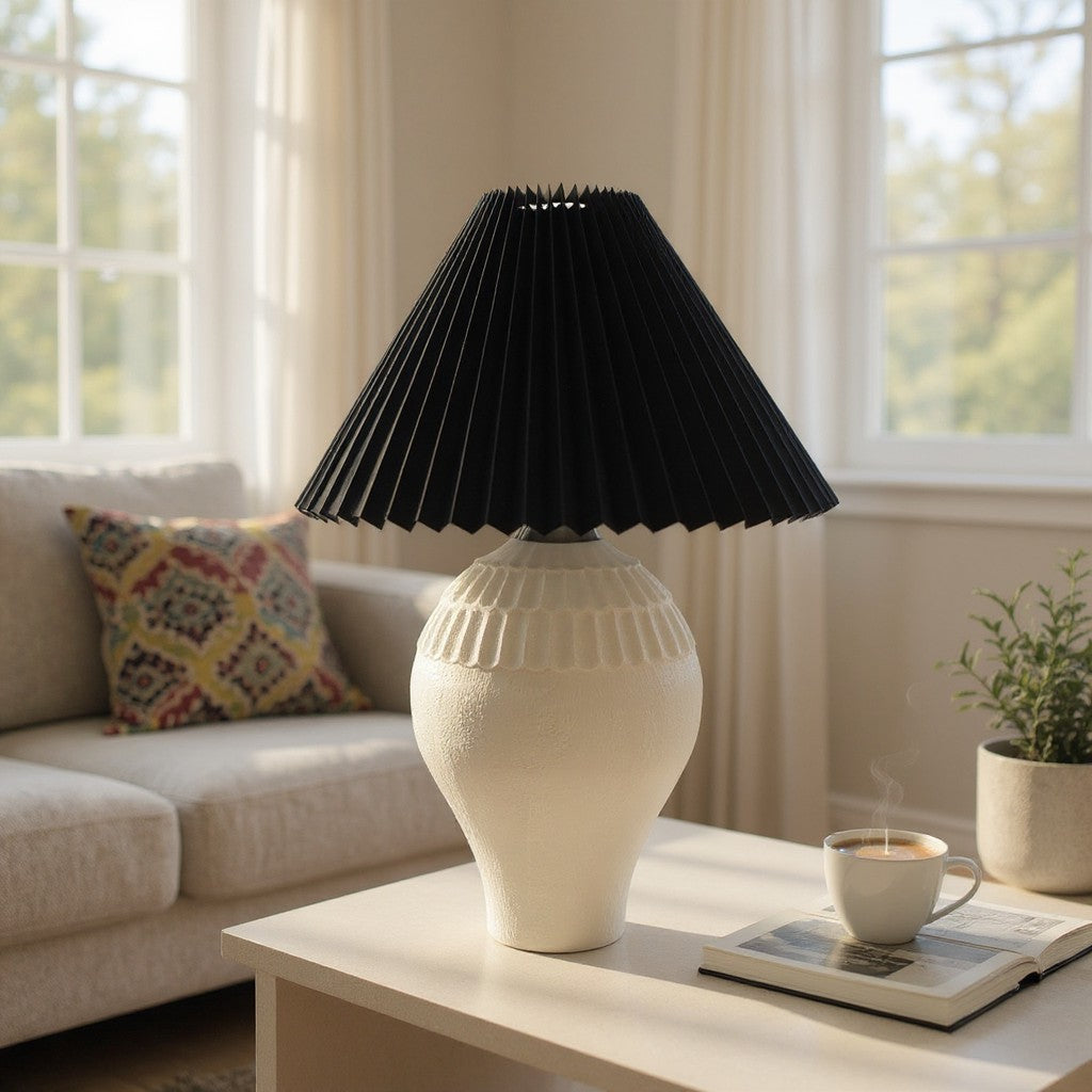 Decorative Urn-Styled Ceramic Table Lamp