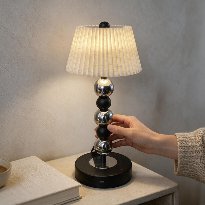 Elegant Touch Table Lamp – Linen or Pleated Shade (Pair)